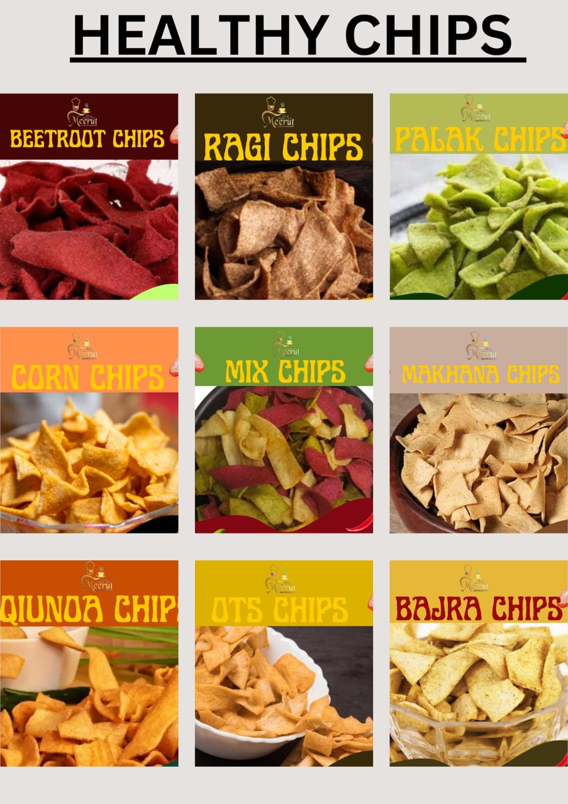 Meerut Namkeen Bhandar Healthy Chips collection