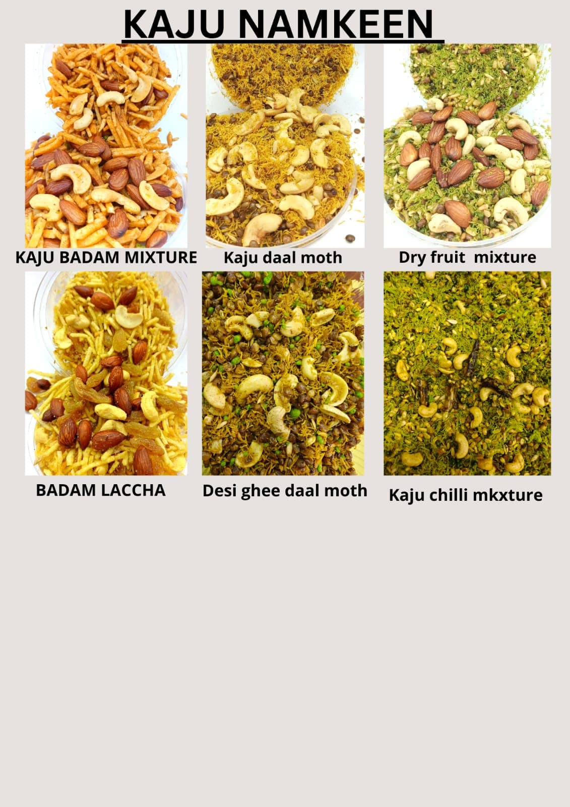 Meerut Namkeen Bhandar Kaju Namkeen collection