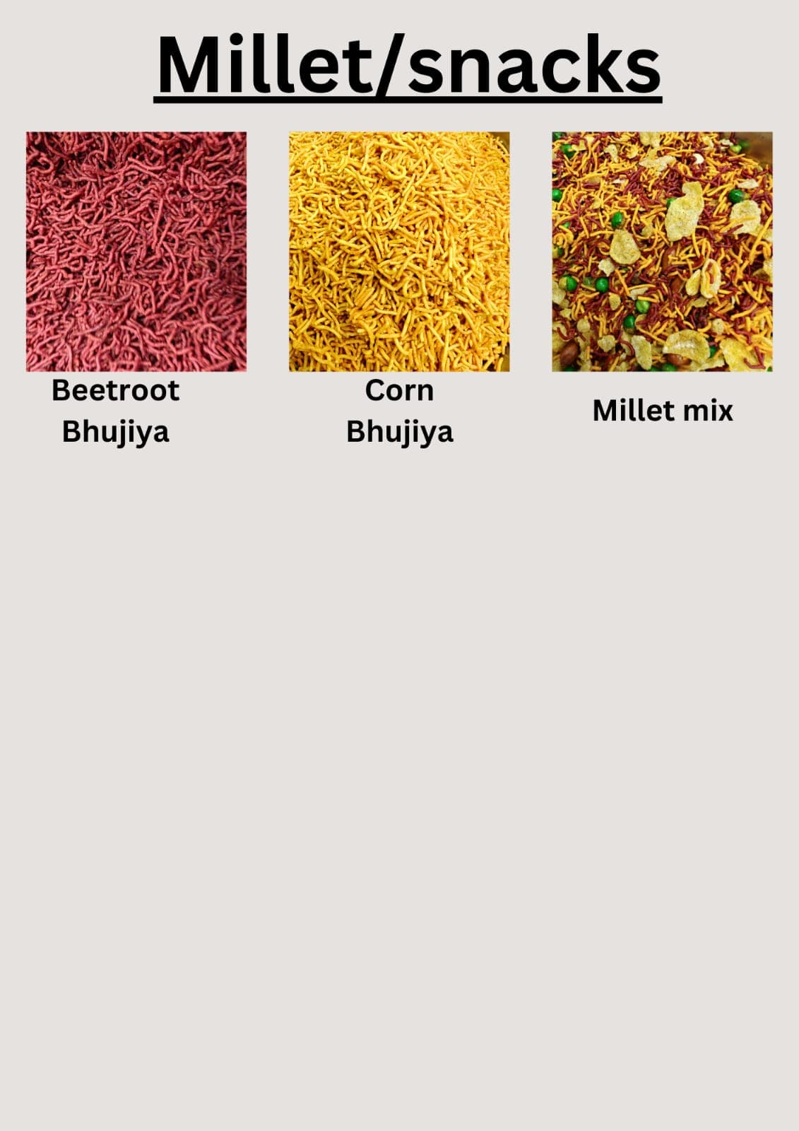 Meerut Namkeen Bhandar Millet Snacks collection