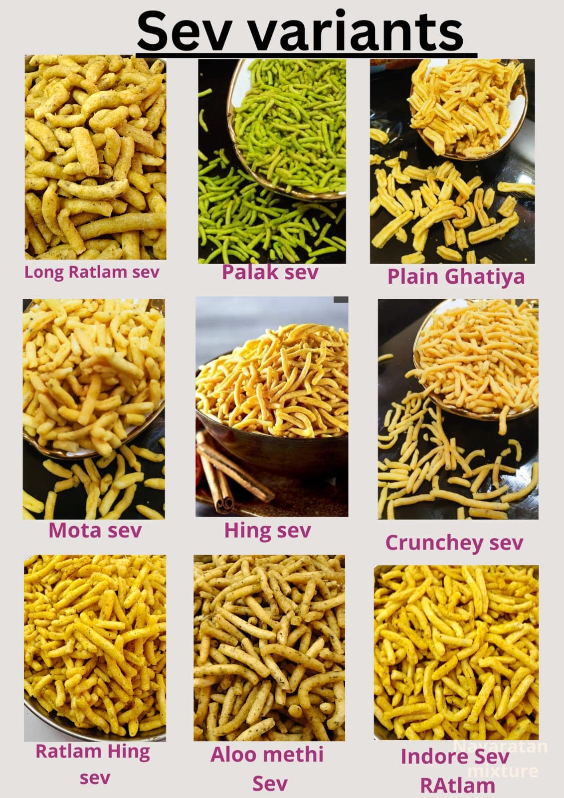 Meerut Namkeen Bhandar Sev Variants collection